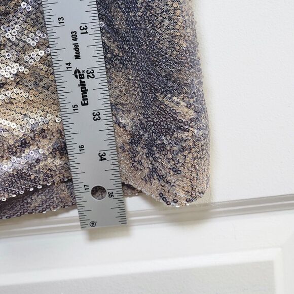 Muse Gold Silver Purple Sequin Bodycon Mini Cocktail Dress Size 6 - Picture 12 of 14